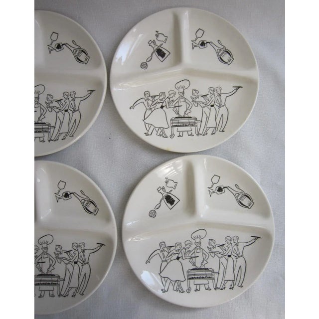 Mid Century Ceramic Barbecue Plates, S/6 For Sale - Image 6 of 6