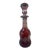 Antique Red Cranberry Glass & White Etched Grapes & Leaves Oil/Vinegar Cruet/ Bottle For Sale