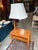 1970s Mid Century Modern Wooden Table With Lamp For Sale - Image 4 of 10