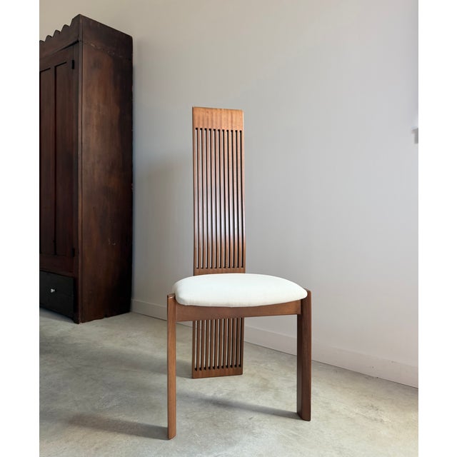 1980s Pietro Costantini for Ello Postmodern High Back Dining Chairs, Set of 8 (Italy) For Sale - Image 5 of 18