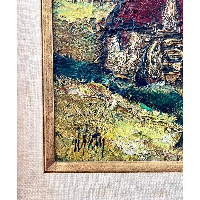 Expressionism Henri d'Anty, French Modernist Oil Painting Expressionist Village Farm Landscape Ecole Paris For Sale - Image 3 of 8