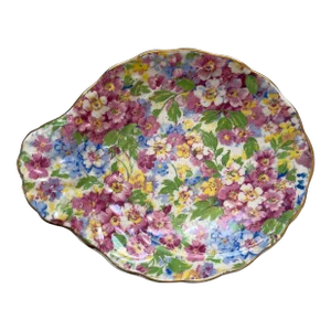 1930s James Kent, Chintz "Apple Blssom Design" Trinket Dish