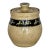 1900s Antique Ceramic Jar With Lid and Charming Black Details For Sale