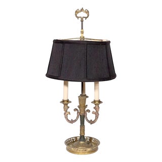 Vintage French Bouillotte Table Lamp For Sale