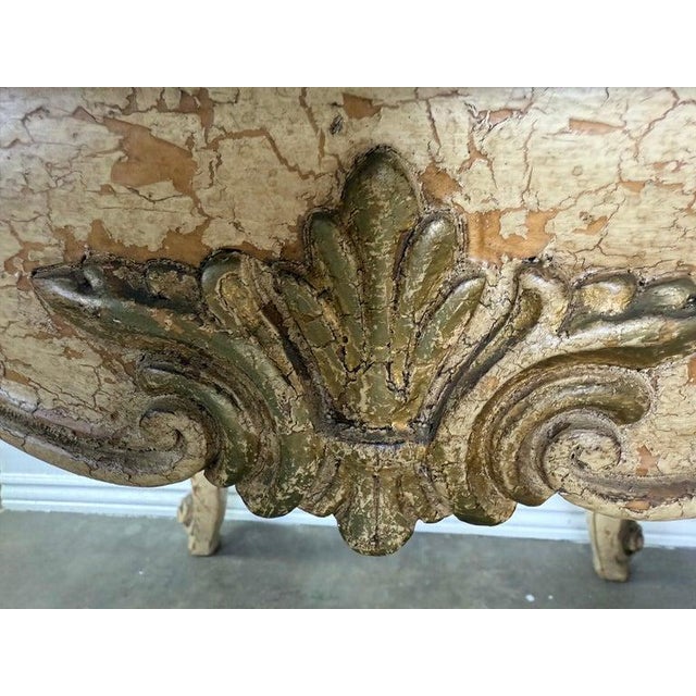 Antique Continental Giltwood Coffee Table With Original Foxed Mirror For Sale - Image 12 of 15