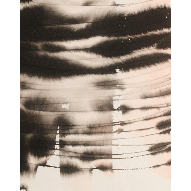 An elegant abstract watercolor composition by Joseph Iliu (1914–1999) unfolds in fluid washes and gestural strokes,...