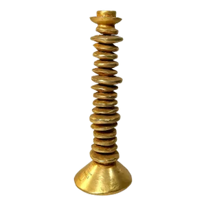 1990s Stephane Galerneau Gold Plated Candle Stick