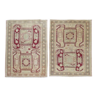 Vintage Zabihi Collection Turkish Anatolian Rugs - A Pair - 2'5" x 3'3" For Sale