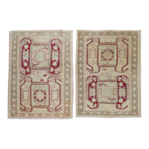 Zabihi Collection Turkish Anatolian Rugs - A Pair