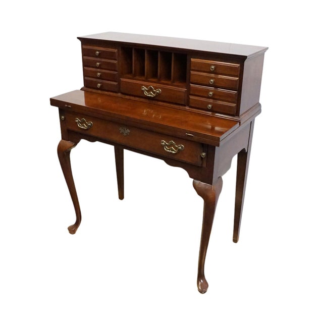 THOMASVILLE FURNITURE Collector's Cherry Traditional Style 34" Secretary Desk 10131-655 40.5" High 34" Wide 18" Deep Desk:...