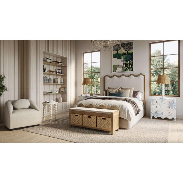 French Country Beaded Leg Side Table For Sale - Image 4 of 7