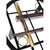 Glass Kaizo Oto Gold Black and Steel Art Deco Inspired Round Glass Top Coffee Table For Sale - Image 7 of 9