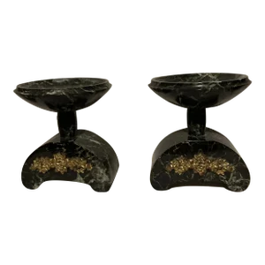 Early 20th Century French Marble Garnitures With Bronze Mounts - a Pair