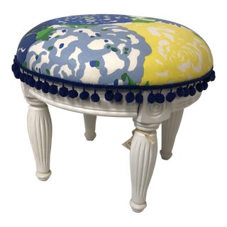 Vintage Lilly Pulitzer for Lee Jofa Footstool For Sale