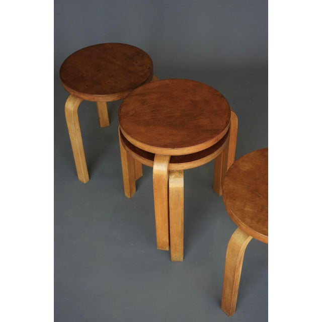 Model 60 Stools by Alvar Aalto for Finnmar, 1930s, Set of 4 For Sale - Image 13 of 18