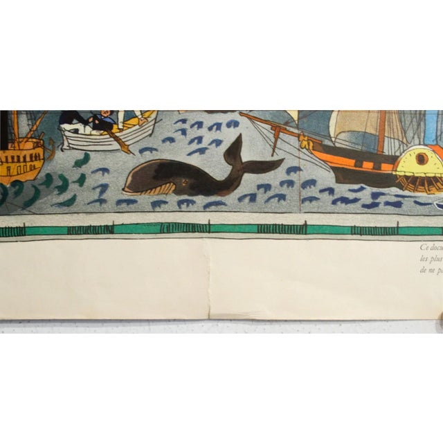 1954 Vintage French Map, Tai Transports Aériens Intercontinentaux - Luc-Marie Bayle For Sale - Image 6 of 6