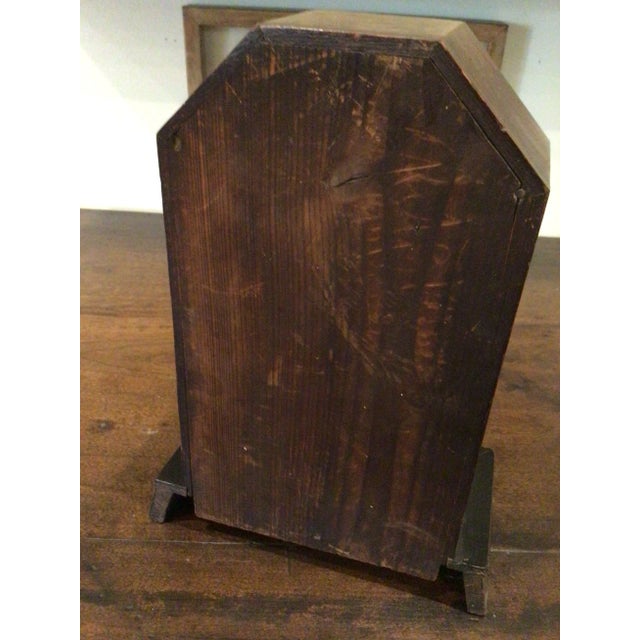 Antique Late 19th Century Wooden Mantle Clock For Sale - Image 4 of 5