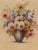 Mary Black Mid-Century Modern Spring Floral Still Life Print in Original Gold Frame – 10.5” Square For Sale - Image 4 of 5