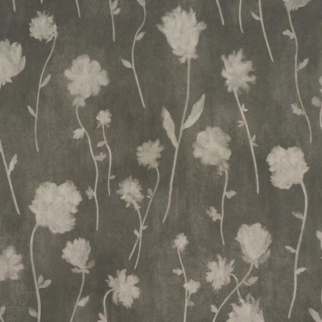 SAMPLE - Schumacher x Backdrop Before Midnight Wallpaper In Charcoal For Sale