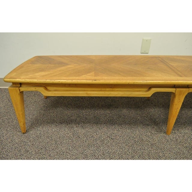Vintage 71 Mid Century Modern Lane Danish Style Surfboard Coffee Table Bench Chairish