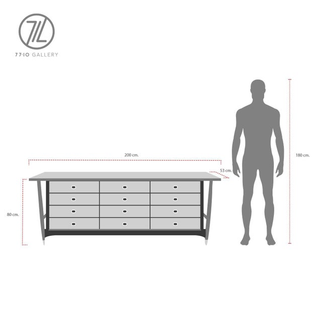 1950s Stunning Frank Kyle Drawer with Pepe Mendoza Pulls, Attributed For Sale - Image 4 of 18