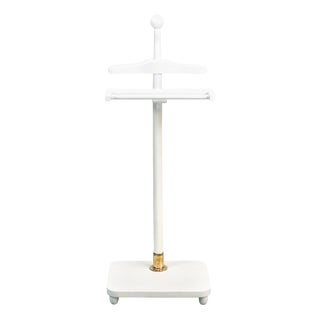 Art Nouveau White and Brass Valet Jugendstil Clothing Stand, Vienna, Austria, 1920s For Sale
