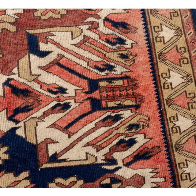 Red Caucasian Eagle Kazak Wool Rug, 6' 6" X 3' 8" For Sale - Image 8 of 10