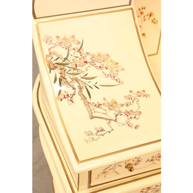 Chinoiserie Painted Carlton House Writing Desk With Chair For Sale - Image 9 of 18