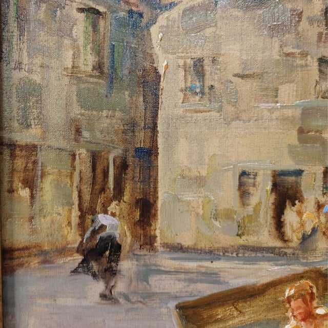 Angelo Brombo, Riva Di Pellestrina, Venice, 1960, Oil on Canvas, Framed For Sale - Image 8 of 18