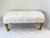 Large White Leather Gold Wood Bench For Sale In Washington DC - Image 6 of 12