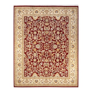 Mogul, One-of-a-Kind Hand-Knotted Area Rug - Red, 8' 1" x 10' 3" For Sale