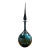 Joe Cariati Large Steel Blue Tear Drop Decanter For Sale