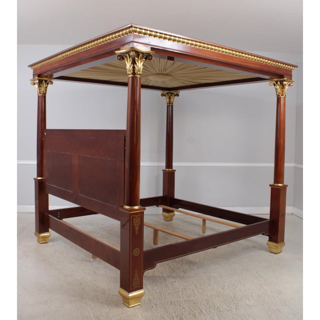 1990s Kindel King Size Empire Canopy Bed For Sale - Image 5 of 18
