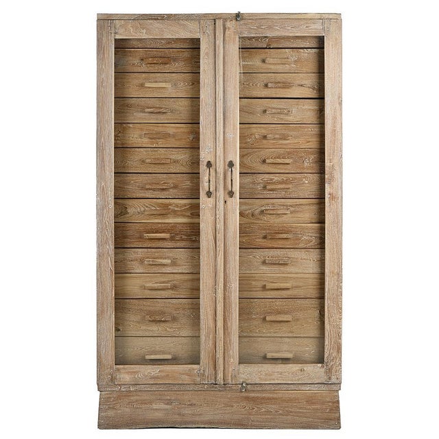 Solid Wood Storage Unit with Glass Doors For Sale - Image 9 of 9