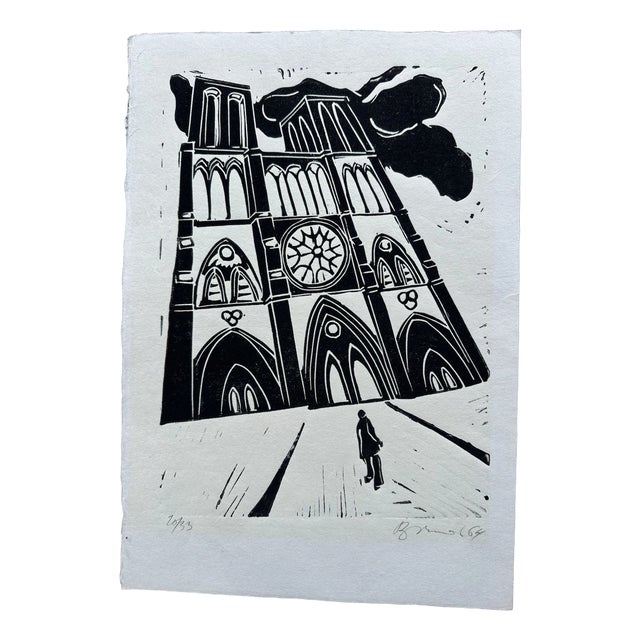 Hansjürg Brunner, Franz Kafka: The Process, 1964, Linocut For Sale