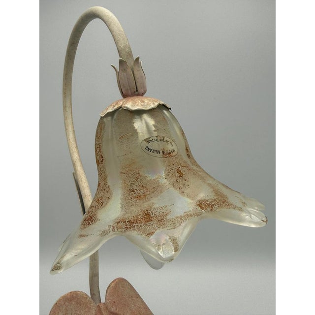 Goldenrod Vintage Murano Table Lamp by Sergio Terzani, Italy, 1980s For Sale - Image 8 of 15