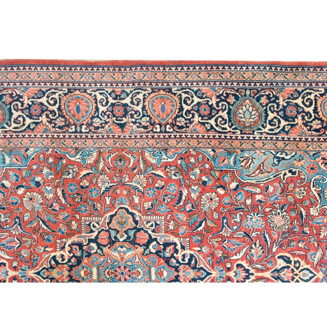 Early 20th Century Persian Kashan Rug For Sale - Image 4 of 16