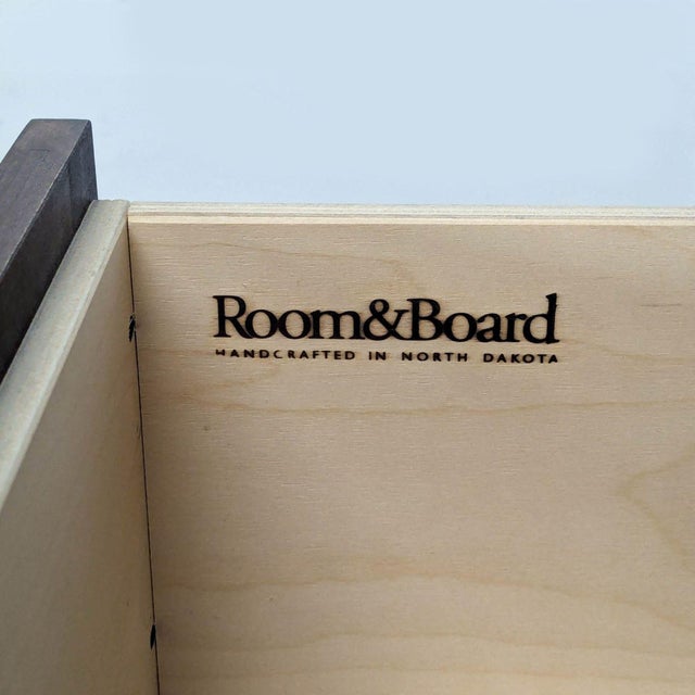 Room & Board 6-Drawer Wooden Dresser in Dark Brown Finish For Sale - Image 9 of 10