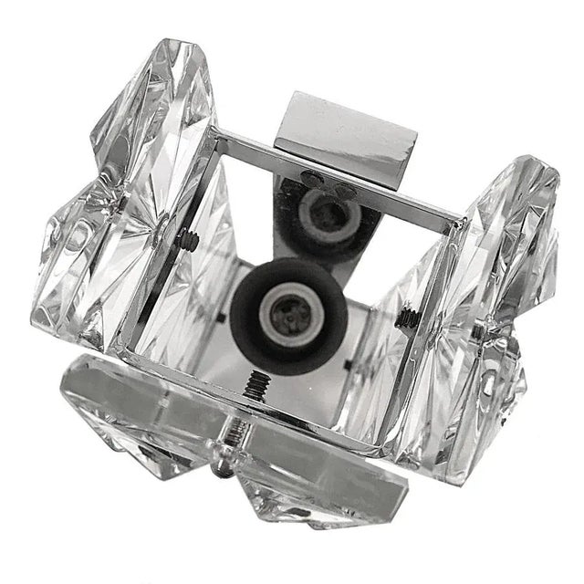 1960s Mid-Century Austrian Crystal Glass Wall Sconces from Kinkeldey, 1960s, Set of 2 For Sale - Image 5 of 8