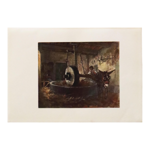 1905 Italian Original Print - Tuscan Oil Press - From Book Florence & Some Tuscan Cities (1905)