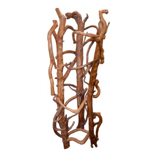 1990s Hand-Crafted Solid Wood / Tree Branch Stand / Coat Rack For Sale