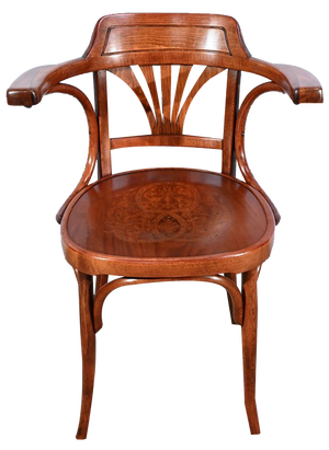 Early 20th Century Beech Desk Armchair from J&J Kohn, 1890s