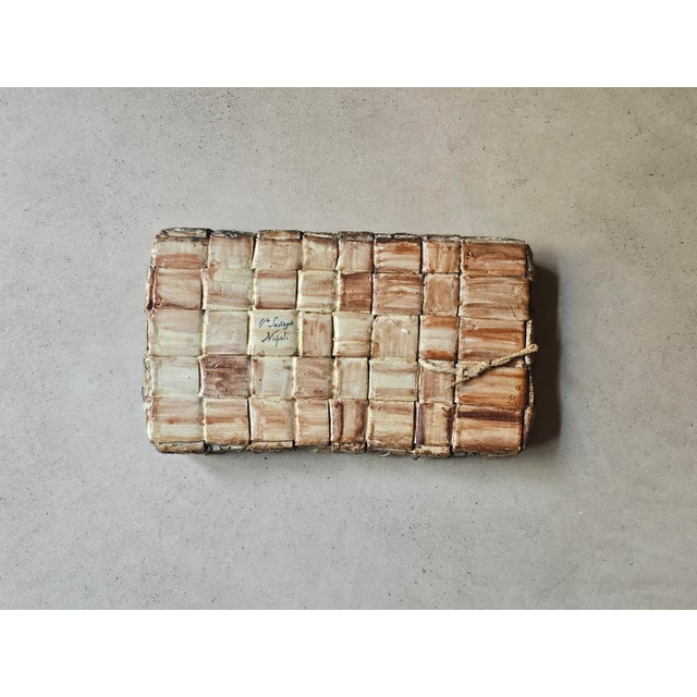 1950s Neapolitan Ceramic Baskets Wall Sculptures with Fish and Seafood by V. Sostegno, 1950s, Set of 2 For Sale - Image 5 of 14