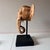 English Vintage Carved Wood Elephant Head on a Pedestal Decorative Accent For Sale - Image 3 of 7
