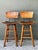 MCM Slat Back Bar Stools After Arthur Umanoff - Pair For Sale - Image 11 of 12