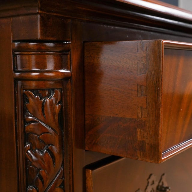 Niagara Furniture Chippendale Mahogany Triple Dresser For Sale - Image 10 of 12