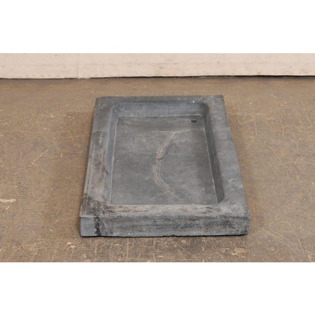 19th Century Spanish Rustic Grey Stone Basin Sink-- For Outdoor Use For Sale - Image 10 of 11