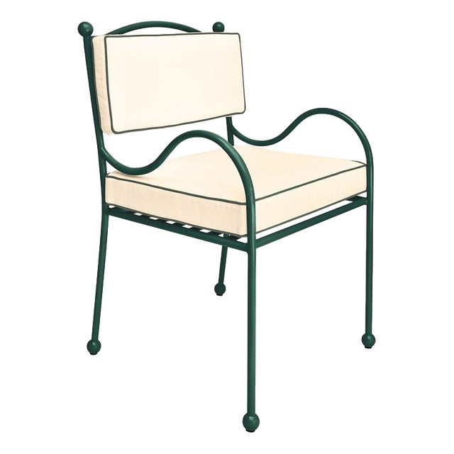 Panarea Armchair in Isola with Cream & Green Upholstery by Ceraudo For Sale