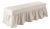 Elena Ruffle Slipcover Bench in Natural Linen For Sale