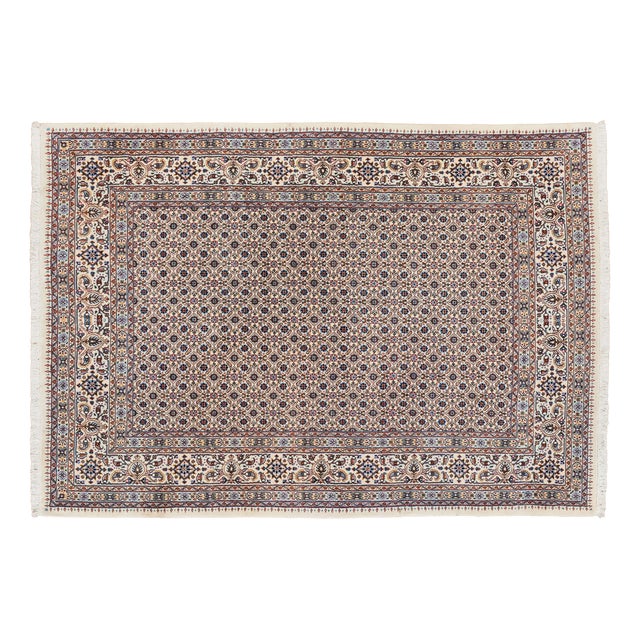 Hand-Knotted Middle Eastern Moud Rug For Sale